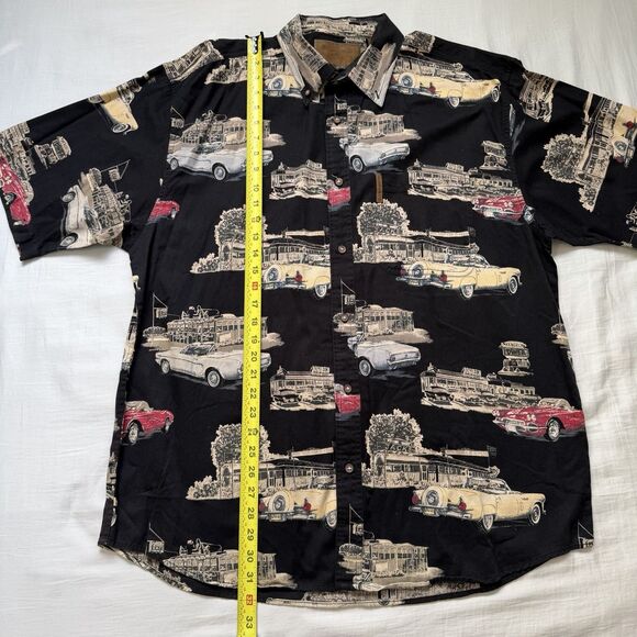 Clearwater Outfitters Muscle Car Print Shirt XL Black 100% Cotton Mustang T-Bird - Picture 5 of 11